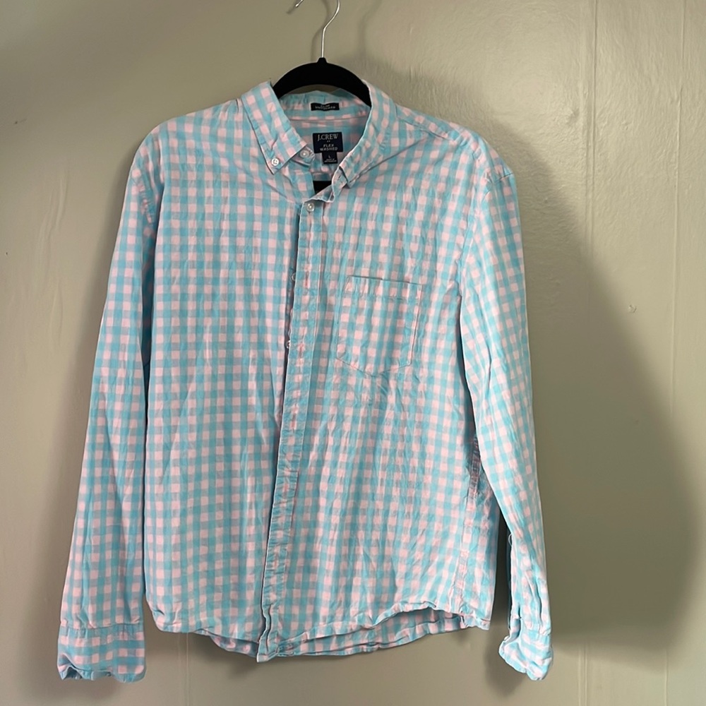 J Crew L Slim Untucked Flex Washed